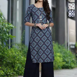Moda Rapido Women Ethnic Motifs Printed Crepe Kurta-image-26