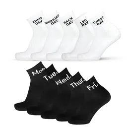 The Sock Street Men Pack Of 10 Patterned Ankle-Length Socks-2