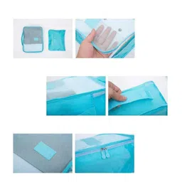 DeoDap Set of 6 Multicoloured Laundry Zipper Pouch image 4