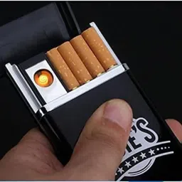 Stylish Cigarette Case with Lighter, 2 in 1 USB Lighter Cigarette Box for Men Pocket Lighter-27