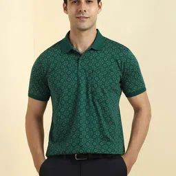 Allen Solly Men Printed Polo Collar Pockets T-shirt-image-67