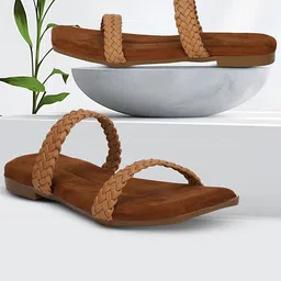 Ishransh Women Striped Open Toe Flats-image-12