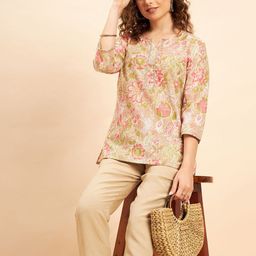 NEESH Floral Printed Pure Cotton Kurti-picture-54