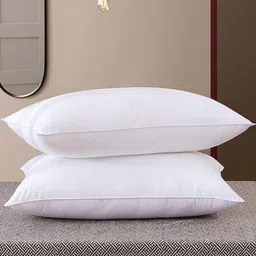 Shadowkart White 2 Pieces Fibre Filled Ultra Soft Sleep Pillows-21