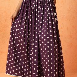 Jaipur Kurti Printed Pure Cotton A-Line Maxi Skirt-picture-16