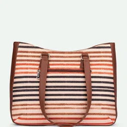 ZOUK Printed Structured Tote Bag image 4
