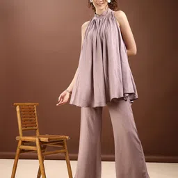 Tikhi Imli Halter Neck Sleeveless Tunic With Palazzo-23
