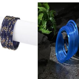 SOMIL Set of 24 Blue Alloy Artificial Stones & Beads Bangles-image-52
