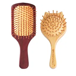 OROSSENTIALS Set Of 2 Wooden Hair Brush-11