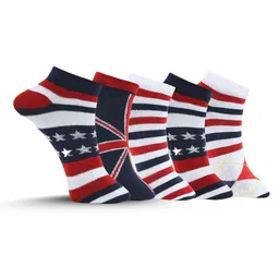 MJE Men Pack Of 5 Patterned Ankle Length Socks-image-48