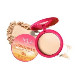 MILA BEAUTE Sun Shield Sunscreen Compact Powder With SPF 50 PA+++- 9 g- Beige 03-32