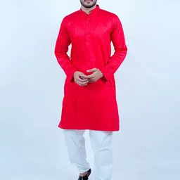 Echo Ethnic Band Collar Pure Cotton Straight Kurta-image-51