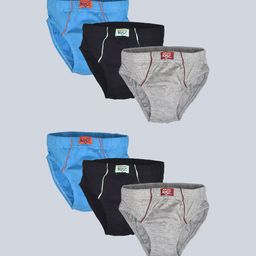 Lux Cozi Boys Pack Of 6 Pure Cotton Mid-Rise Basic Briefs COZI_BOYS_PLAIN_BRIEF_IE_AST_6PC-18