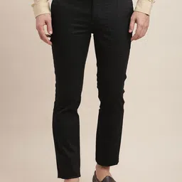 Turtle Men Cotton Printed Relaxed Tapered Fit Chinos Trousers-image-92