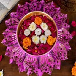 Craftlayout Pink Decorative Urli Bowl-image-93
