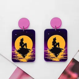 EVERSTYLISH Acrylic Contemporary Shaped Drop Earrings-56