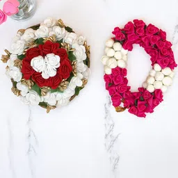 GADINFASHION Set Of 2 Flower Juda Gajra Mogra Bun & Bridal Gajra Hair Accessory Set-image-85