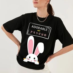 RAYACLOSET Women Printed Extended Sleeves T-shirt-image-94