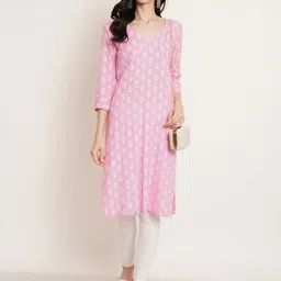 Moda Rapido Women Ethnic Print V-Neck Kurta-27