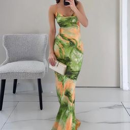 StyleCast x Revolte Tie and Dye Print Bodycon Maxi Dress-image-38