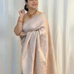 all about you Woven Design Zari Pure Silk Banarasi Saree-picture-11