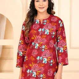 FebQ Floral Print Cotton Top-picture-34