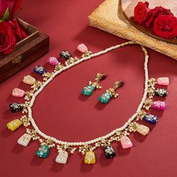 TEEJH Gold-Plated Idhika Beaded Jewellery Set-picture-47