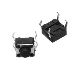 4-Pins DIP Momentary Square Tactile Push Button Switch 10 Pieces - 6x6x5mm image 2