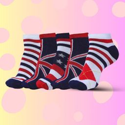 MJE Men Pack Of 5 Patterned Ankle Length Socks-picture-42