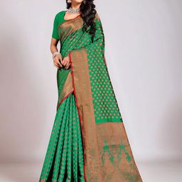 Anouk Rustic Floral Woven Design Banarasi Saree-picture-47