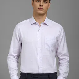 Louis Philippe Men Classic Fit Spread Collar Checked Cotton Formal Shirt-picture-32