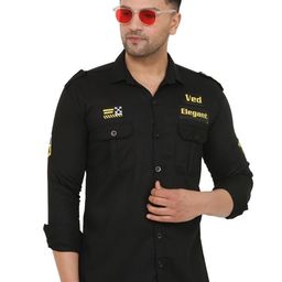 VED ELEGANT Classic Long Sleeves Cotton Shirt-image-65