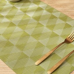 Home Centre 6Pcs Green Textured Table Placemats-14