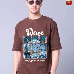 Lazy Lush Unisex Pack of 2 Graphic Printed Pure Cotton Oversized T-shirts-picture-33