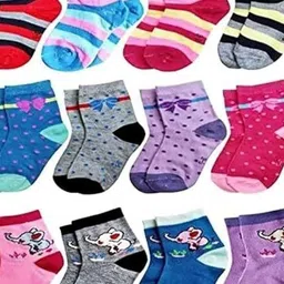 Akeeta Kids Unisex 12 Pair Multicolor Printed Socks-picture-31