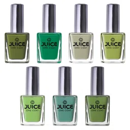 JUICE Set Of 7 One Coat Longlasting Finish with Quick Dry Nail Paint - 11 ml Each image 1