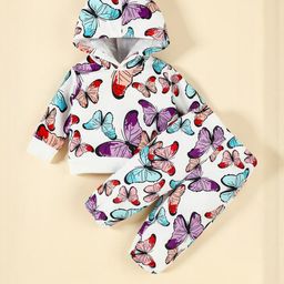 hopscotch 2-Pc Butterfly Print Sweatshirt & Pants-picture-7