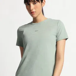 Reebok Women Solid Round Neck T-shirt-image-59