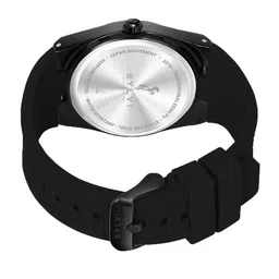 Sylvi Men Patterned Dial & Straps Analogue Multi Function Watch Pro-grey-black-blk-PU image 4