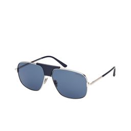 Tom Ford Men Blue Lens & Silver-Toned Aviator Sunglasses with-image-53