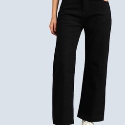 RIVI Women Wide Leg High-Rise Stretchable Jeans-image-34