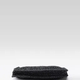 MANGO Structured Basket Weave Handheld Bag with Non-Detachable Sling Strap image 3