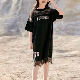 INCLUD Girls Alphanumeric Printed T-shirt Dress-image-69