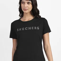 Skechers Women Crew Neck Diamonte T-Shirt-picture-9