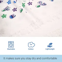 Kuber Industries White 30 Pieces Floral Printed Cotton 210 GSM Face Towels image 5