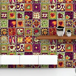 ArtzFolio Printed UV-Resistant Anti-Bacterial Doodle DrawingPeel & Stick Wallpaper-image-46