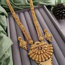 niva fashion Gold-Plated Brass Necklace & Earrings-image-47