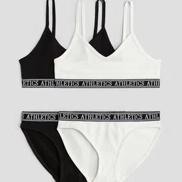 H&M Girls Pack of 4 Lingerie Set-image-65