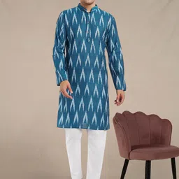 SKAVIJ Men Printed Regular Pure Cotton Kurta with Pyjamas-57