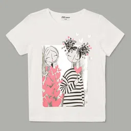 Fame Forever by Lifestyle Girls Graphic Printed Round Neck Pure Cotton T-shirt-image-80